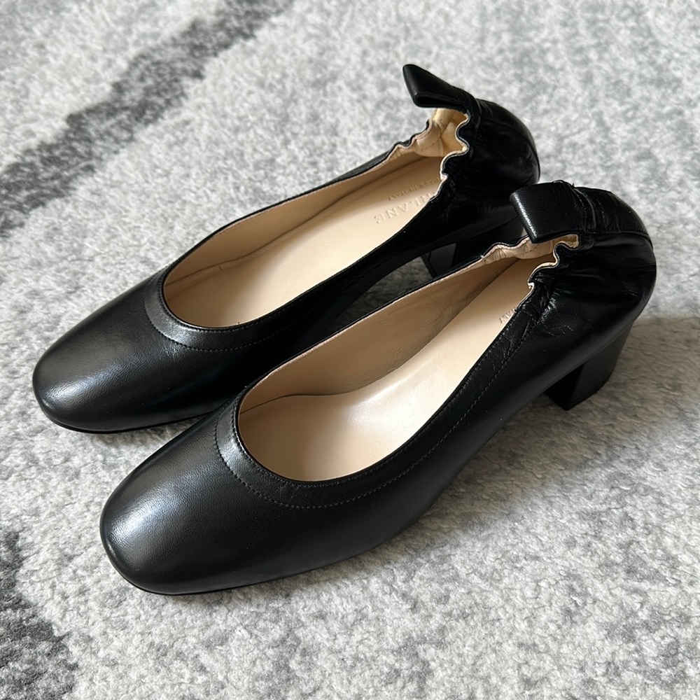 Everlane Leather Day Heel - Black Size 6